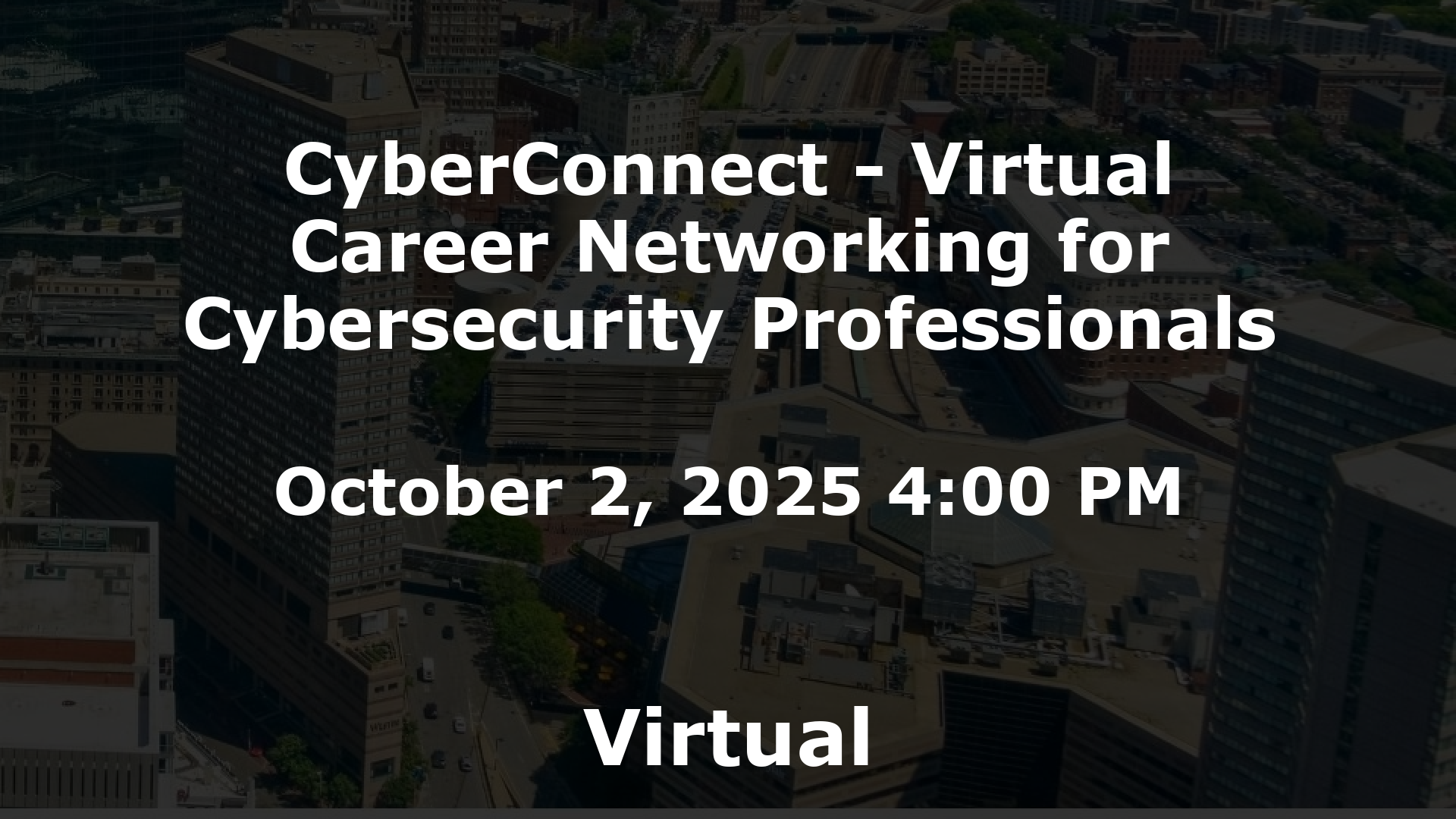 CyberConnect - Virtual Career Networking for Cybersecurity Professionals event image